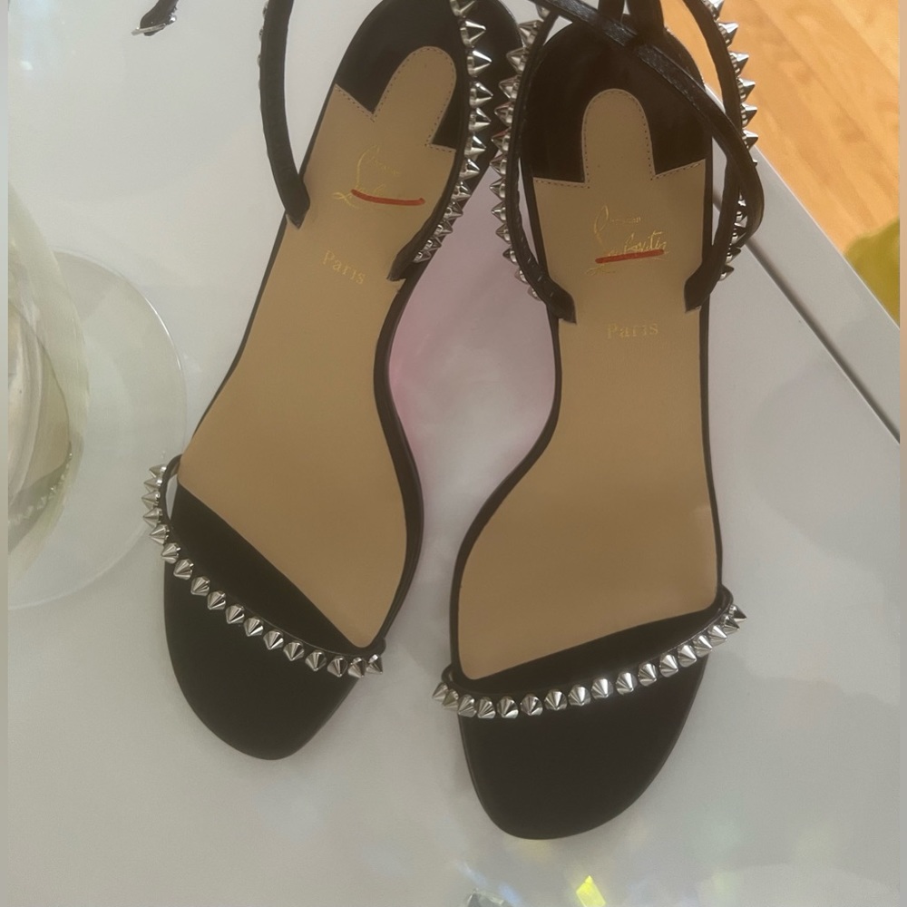 Christian Louboutin Black Heels with Silver Studs